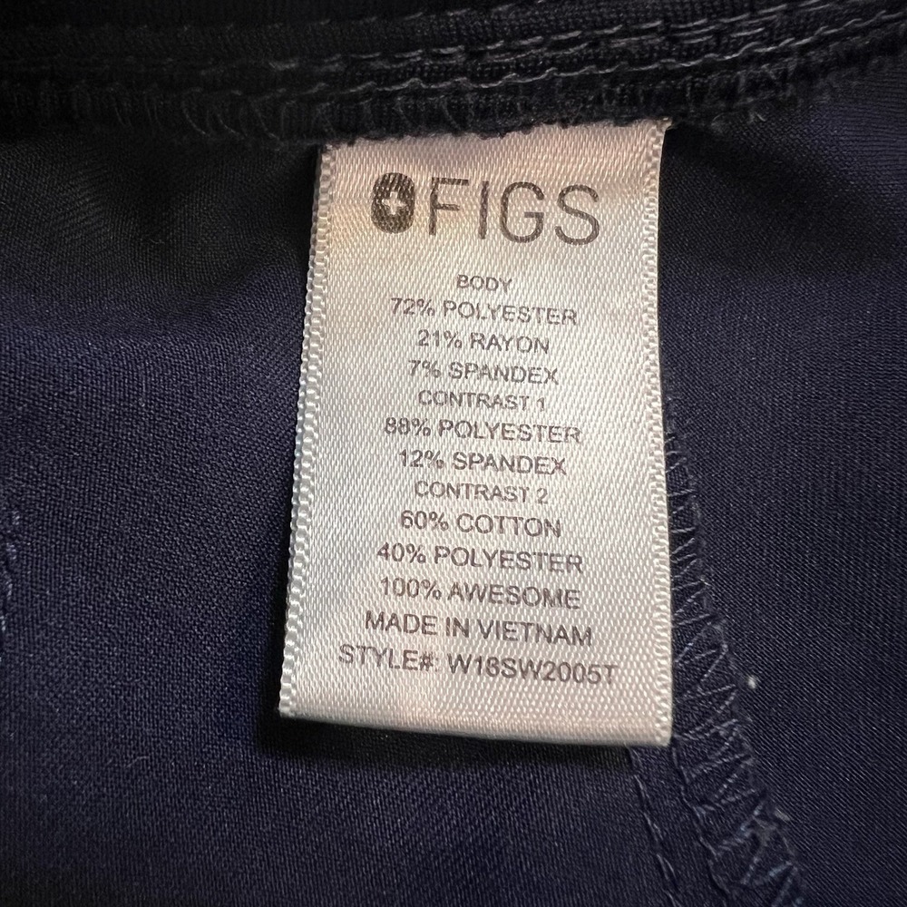 FIGS Zamora Jogger Scrub Pants Navy Blue Womens Medium W18SW2005t Technical Col. - Picture 7 of 8